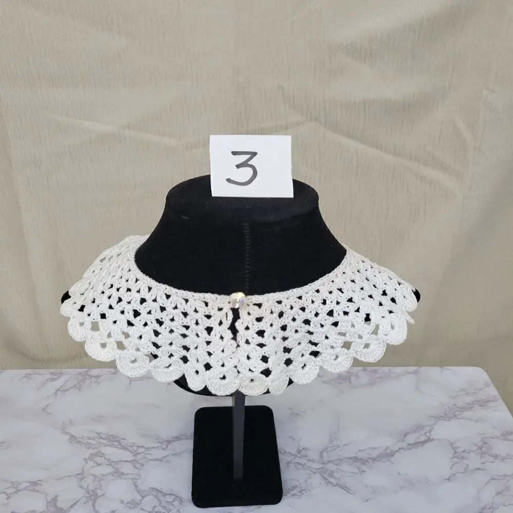 Vintage Crochet Collar Knit with scalloped edge
